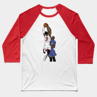 Dwyane Wade Dunk on Kendrick Perkins Baseball T-Shirt